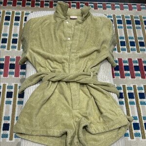 LimeGreen Button-Up Romper from TERRY